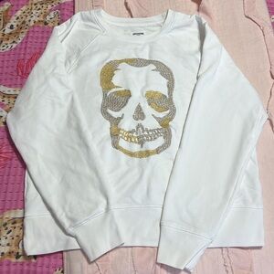 ZADIG & VOLTAIRE Paris large Upper Skull Glitter Sweatshirt Top
